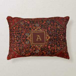 Maximalistischer Dekor Monogramm Muster Teppich Vi Dekokissen