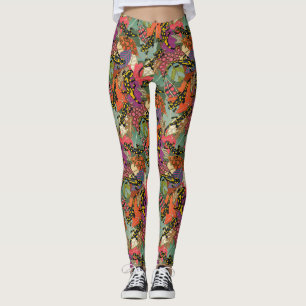 maximalistischer Salamanderwald Leggings