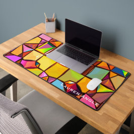 Maximalistischer Spiegel-Mosaik-Stil Bürozimmer Schreibtischunterlage
