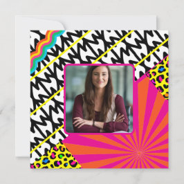 Maximalistisches Foto Muster farbenfroh Dankeskarte