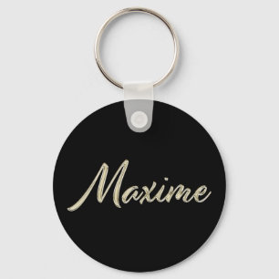 Maxime Name whitegold Button Porte-clés