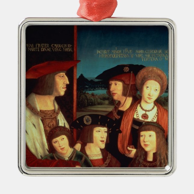 Maximilian I mit seiner ersten Ehefrau Silbernes Ornament (Vorne)