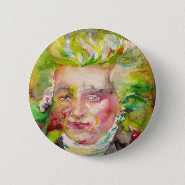 MAXIMILIEN ROBESPIERRE - Aquarell auf Papier Button (Vorderseite)