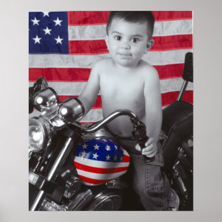 Maxonbikewithflagge Poster