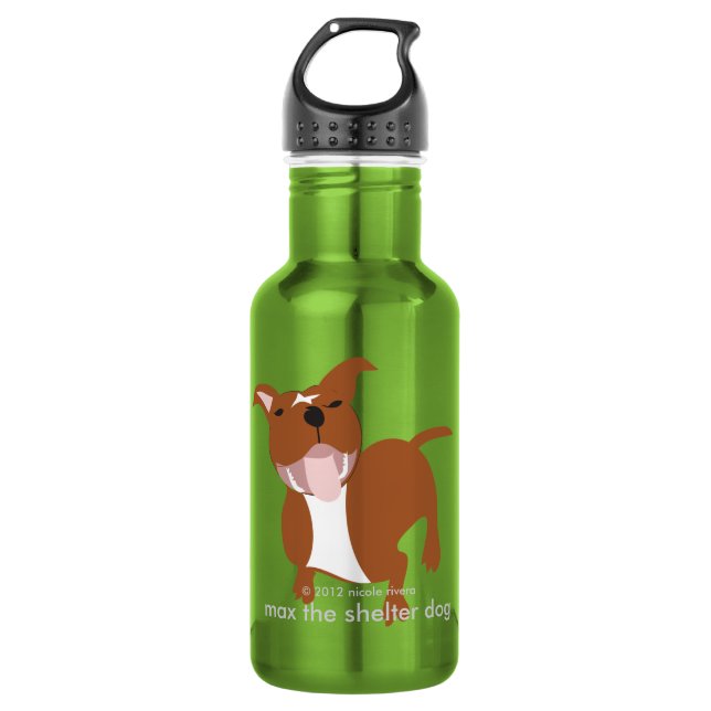 Max's Bleibe Wasserflasche aus Edelstahl (Vorderseite)