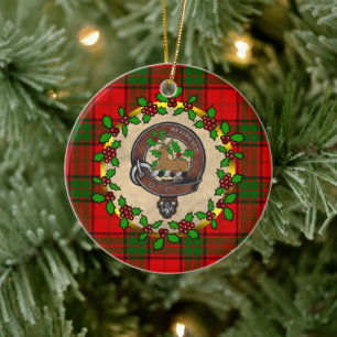 Maxwell Clan Abzeichen & Tartan Personalisierte We Keramik Ornament