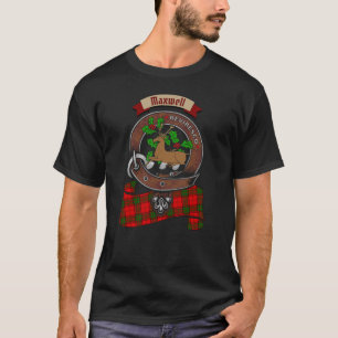 Maxwell Clan Badge & Tartan T-Shirt personnalisé