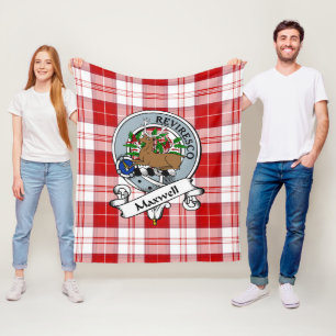 Maxwell Kariert Clan Abzeichen Tartan Kariert Fleecedecke