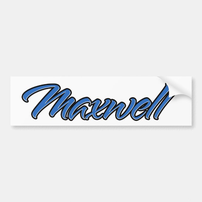 Maxwell Name blue Aufkleber Sticker Autoaufkleber (Vorne)