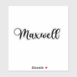 Maxwell Name - Handgeschriebene Kalligrafie Aufkleber