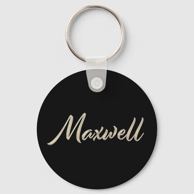 Maxwell Name whitegold Button Porte-clés (Recto)