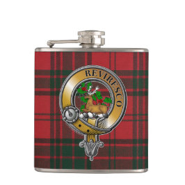 Maxwell Tartan & Abzeichen Flachmann