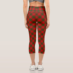 Maxwell Tartan Rot kariert Capri Leggings
