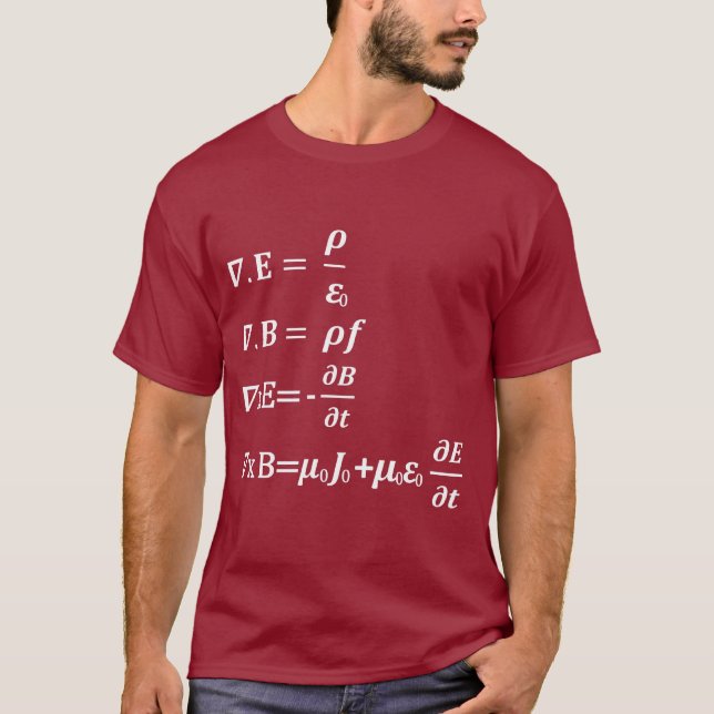 Maxwellmathe-Physikgleichung T-Shirt (Vorderseite)
