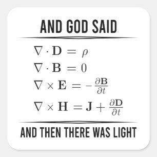 Maxwells Gleichungen Maxwell Maxwell Maxwells Math Quadratischer Aufkleber