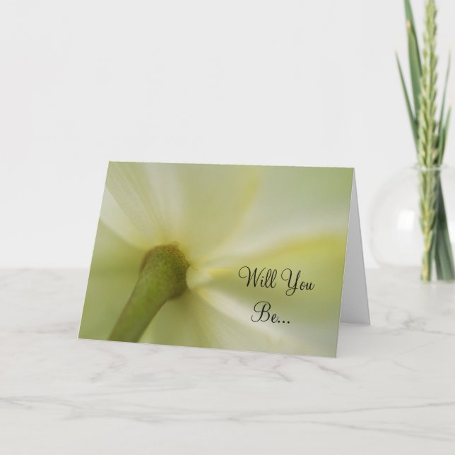 May Apple Blume Blossom werden Sie meine Bridesmai Einladung (Vorderseite)