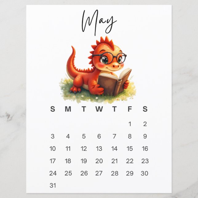 May Baby Dragon Sweet Fantasy Monthly Calendar (Vorderseite)