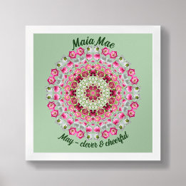 May Birth Blume Personalisiert Quote Kinder Kinder Poster