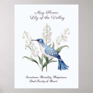 May Birth Month Blume Lily of the Valley Geburtsta Poster