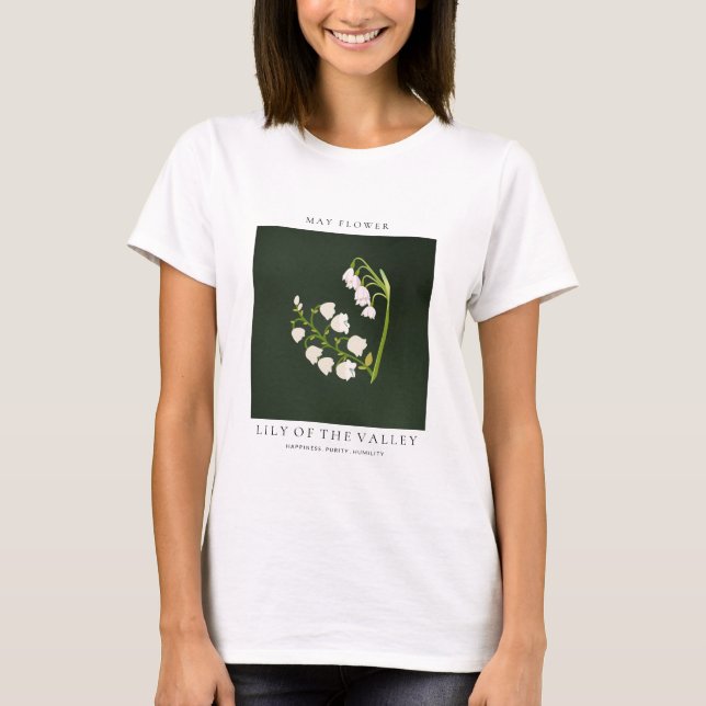 May Birth Month Flower T-Shirt (Vorderseite)
