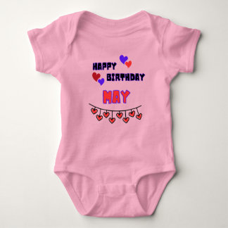 May Birthday Baby Bodysuit Baby Strampler