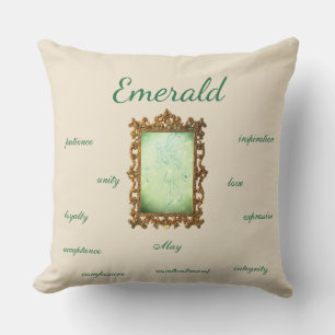 May Birthstone Emerald Fairy Kissen