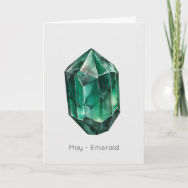 May Birthstone Emerald Happy Birthday Card Karte