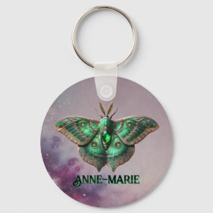 May Birthstone Schlüsselanhänger - Emerald Moth De