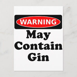 May Contain Gin Postkarte