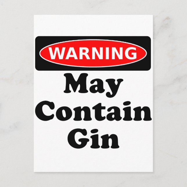 May Contain Gin Postkarte (Vorderseite)