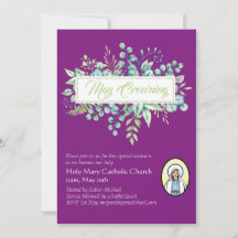 May Crowning Invitations Vierge Marie Invitations