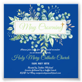 May Crowning lädt Jungfrau Mary Katholic ein Fotodruck