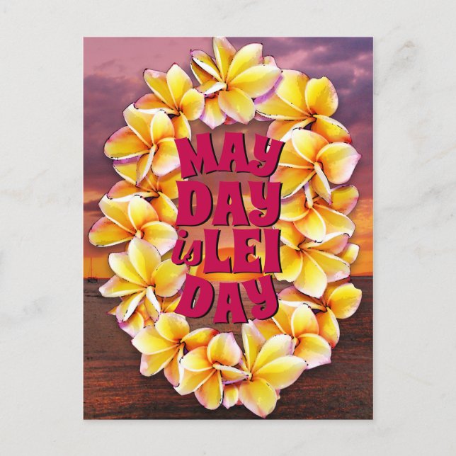 May Day ist der Lei Day Postkarte (Vorderseite)