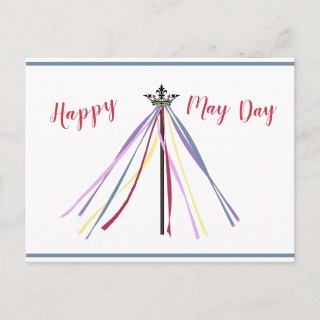 May Day Pole Postkarte (Vorderseite)