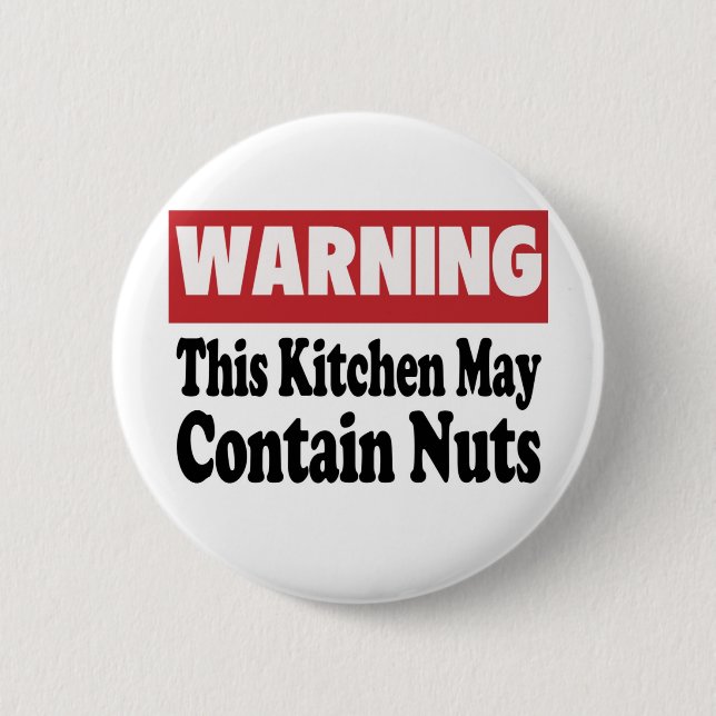 May enthält Nuts Button (Vorderseite)