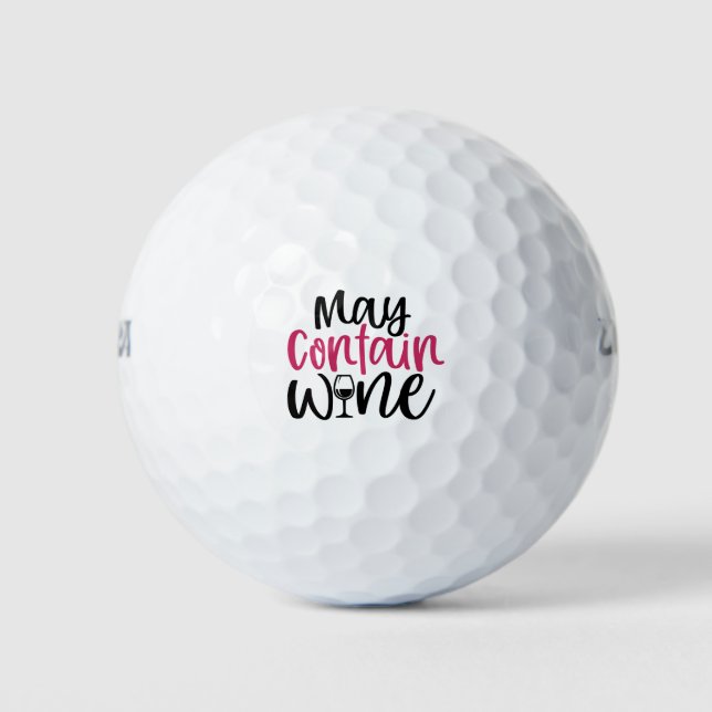 May enthält Wein Golfball (Vorderseite)