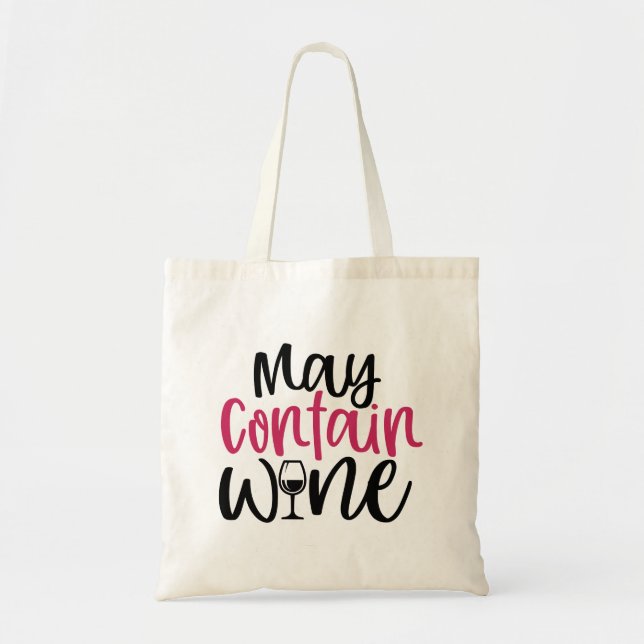 May enthält Wein Tragetasche (Vorne)
