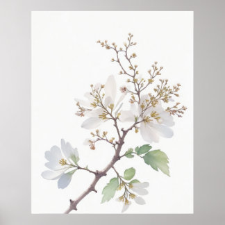 May Hawthorn Birth Blume Poster