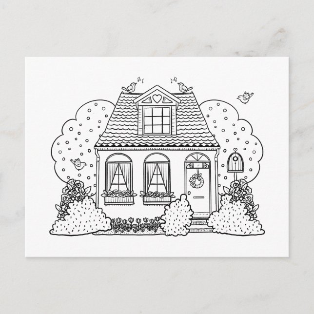 May House Feiertagspostkarte (Vorderseite)