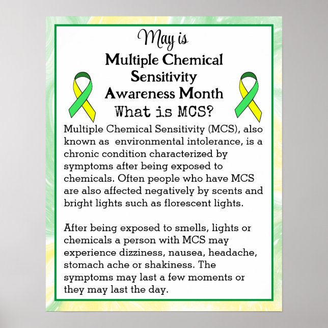 May ist ein multiples chemisches Sensibilitätsbewu Poster (Vorne)