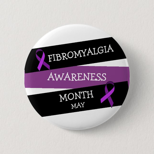 May ist Fibromalgia Awareness Montag Button (Vorderseite)
