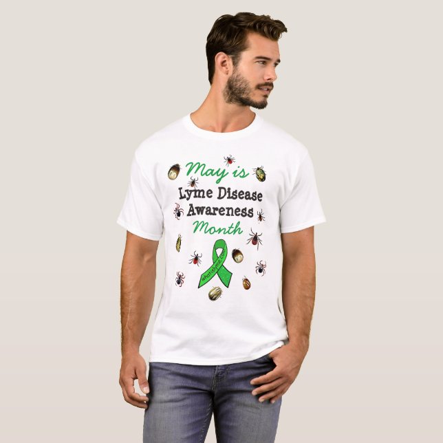 May ist Lyme Disease Awareness Month Tick Shirt (Vorne ganz)