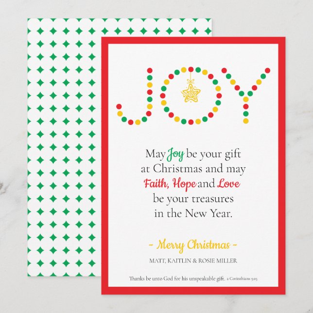 May Jobe your Gift Christmas Card (Vorne/Hinten)