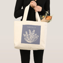 May Lily of the Valley Floral Bouquet Individuelle Jumbo Stoffbeutel