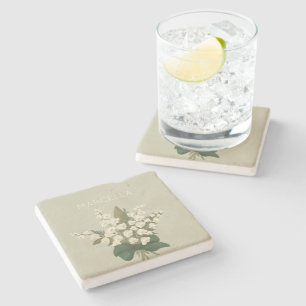 May Lily of the Valley Floral Bouquet Individuelle Steinuntersetzer