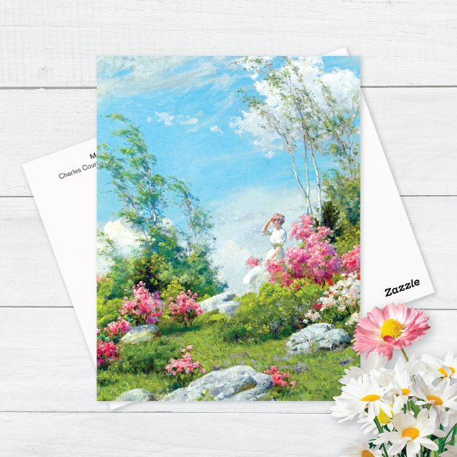 May Morning Landscape Charles Courtney Curran Postkarte (Von Creator hochgeladen)