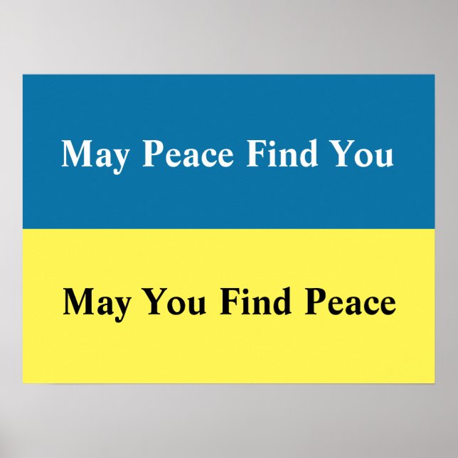 May Peace Find Poster (Vorne)