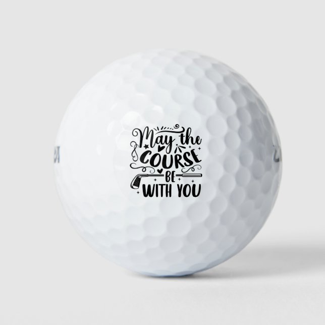 May the Course Be With You Golfball (Vorderseite)