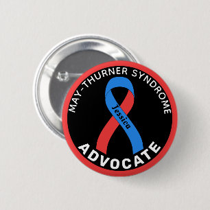 May-Thurner-Syndrom Advocate-Ribbon-Schwarz-Taste Button