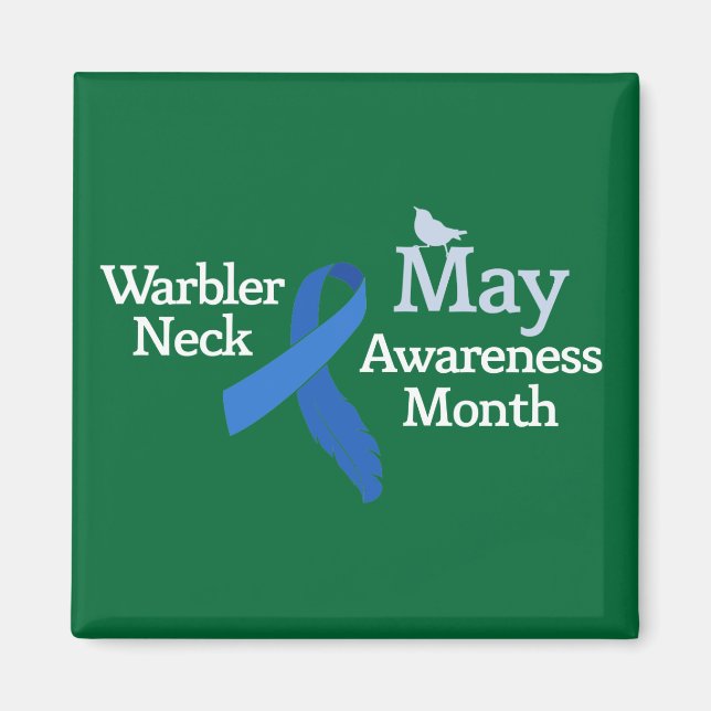 May Warbler Neck Awareness Montag Magnet (Vorne)